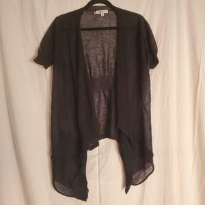3for$25 Sheer JLO Jennifer Lopez open front cardigan black